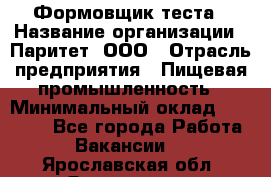 Формовщик теста › Название организации ­ Паритет, ООО › Отрасль предприятия ­ Пищевая промышленность › Минимальный оклад ­ 22 000 - Все города Работа » Вакансии   . Ярославская обл.,Ярославль г.